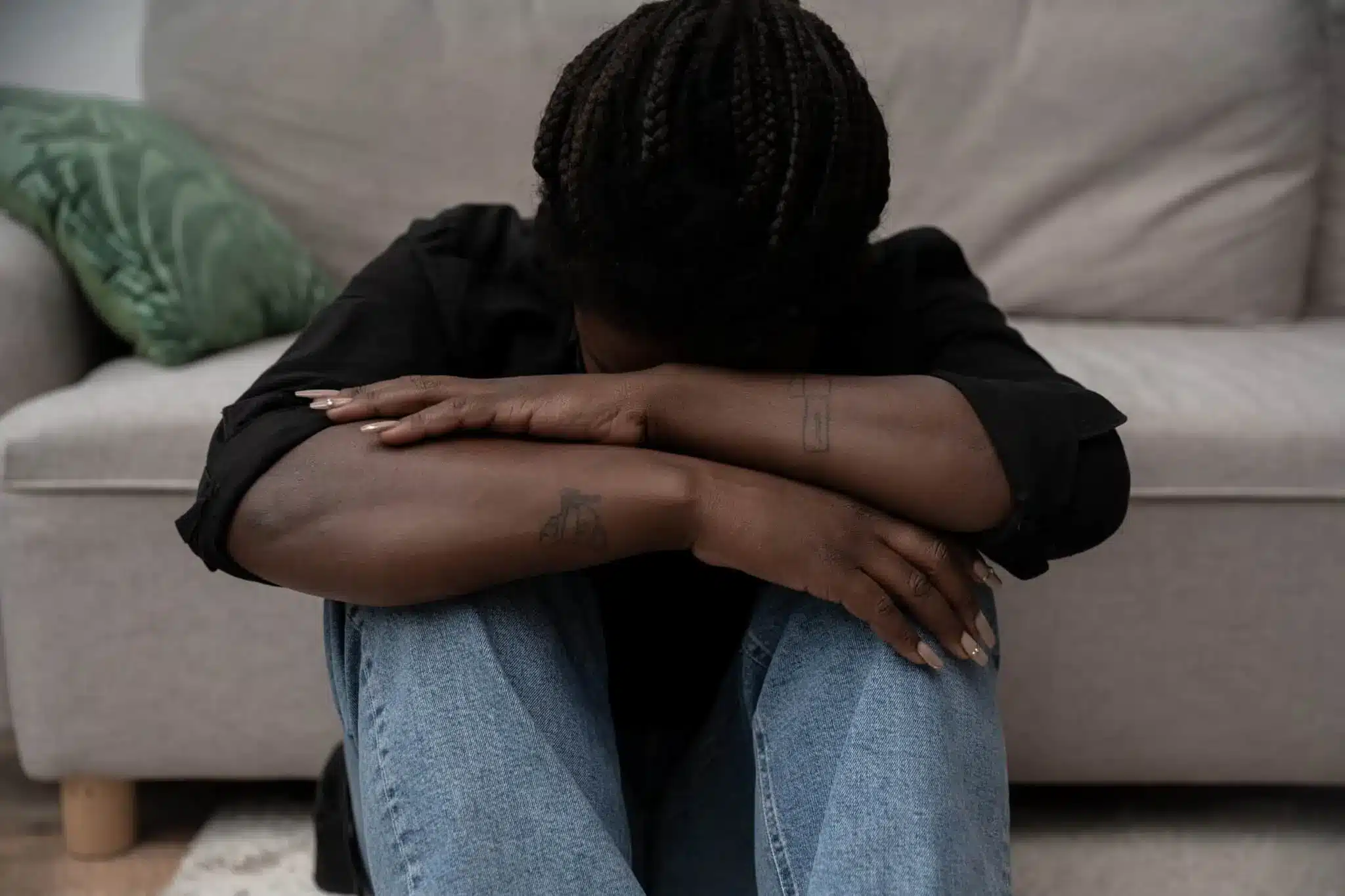 Person seeking help for addiction and mental health challenges